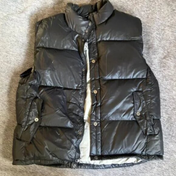 Gap Y2K NY45-18th Down Filled Grey Puffer Vest Streetwear - Picture 1 of 5